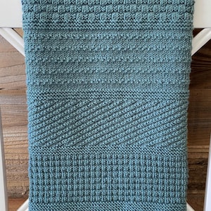 Clary Baby Blanket Knit Pattern – Easy DK, Worsted or Chunky Yarn (PDF Pattern) image 3