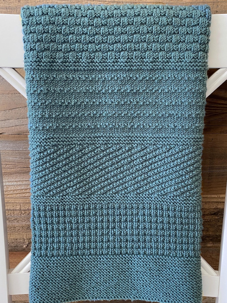 Clary Baby Blanket Knit Pattern – Easy DK, Worsted or Chunky Yarn (PDF Pattern) image 3
