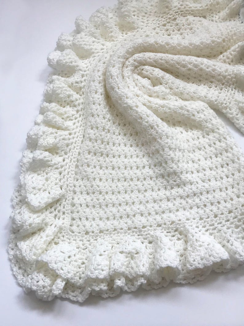 Crochet Baby Blanket Pattern Heirloom Lace Easy Crochet Etsy