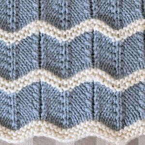 Knit Baby Blanket Pattern Cheyenne Blanket Easy Pattern by Deborah O'Leary Patterns English Only image 9