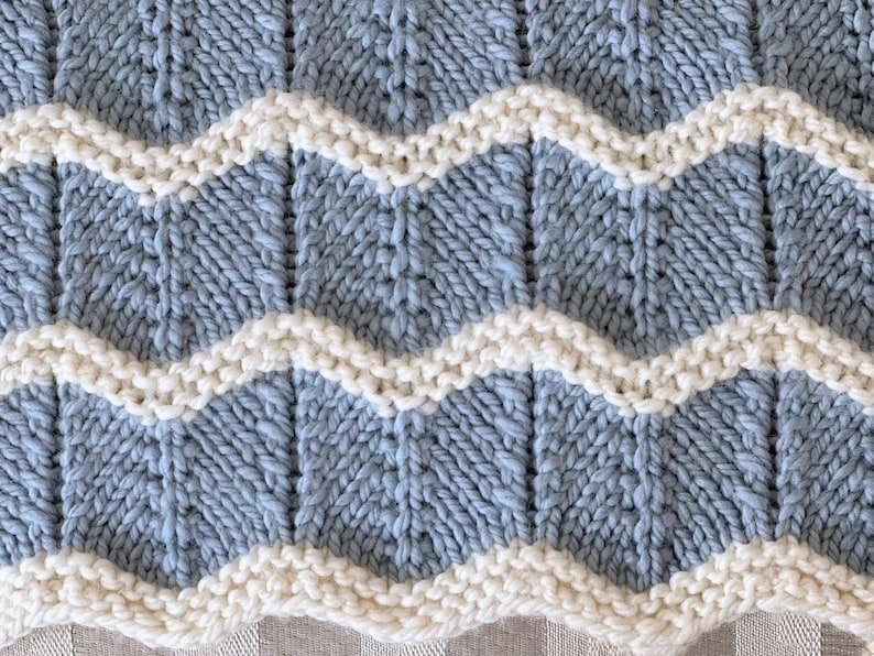 Knit Baby Blanket Pattern Cheyenne Blanket Easy Pattern by Deborah O'Leary Patterns English Only image 9