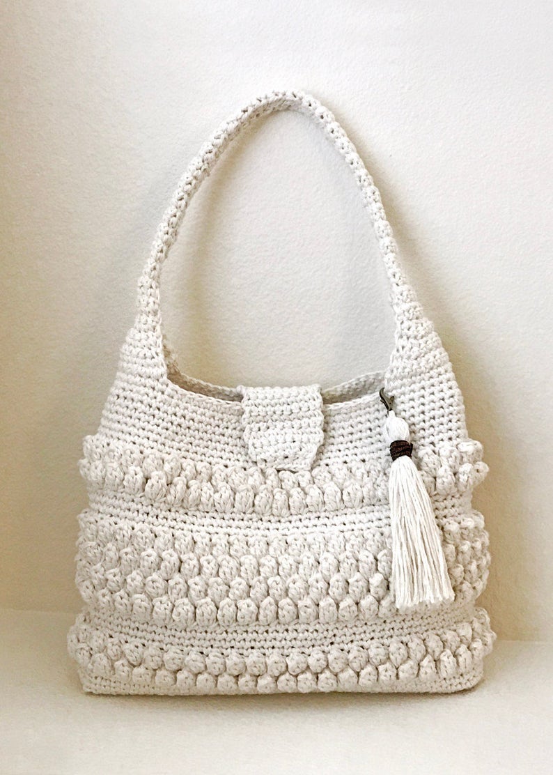Crochet Purse With Tassel Pattern Easy Crochet Bag Crochet Etsy