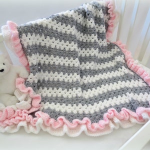 Crochet Baby Blanket Pattern Easy Crochet Patterns by Deborah O'Leary English Only image 1