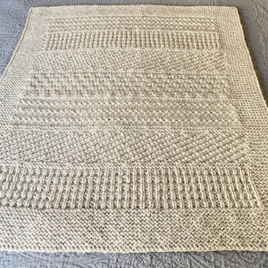 Knit Baby Blanket Pattern Clary Blanket Easy Pattern Chunky Yarn by Deborah O'Leary Patterns English Only image 7