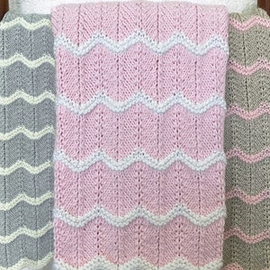 Knit Baby Blanket Pattern Cheyenne Blanket Easy Pattern by Deborah O'Leary Patterns English Only image 5