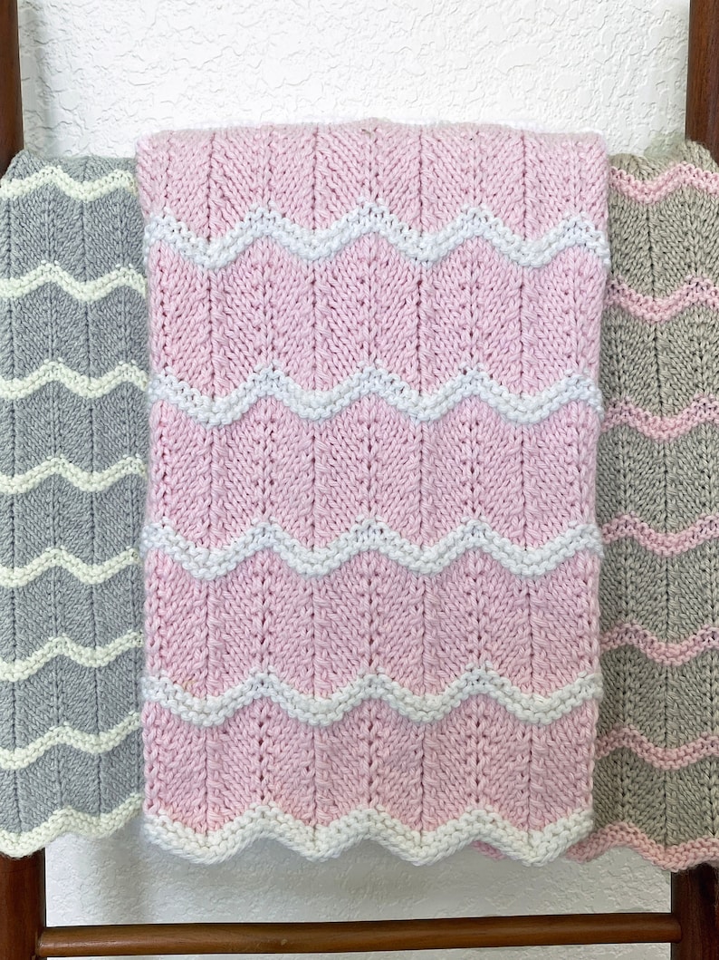 Knit Baby Blanket Pattern Cheyenne Blanket Easy Pattern by Deborah O'Leary Patterns English Only image 5