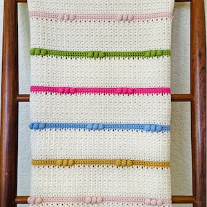 Crochet Baby Blanket Pattern - Easy Crochet Pattern - Sweet Pea Baby Blanket - by Deborah O&#39;Leary Patterns - English Only