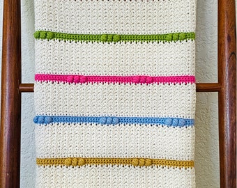 Crochet Baby Blanket Pattern - Easy Crochet Pattern - Sweet Pea Baby Blanket - by Deborah O'Leary Patterns