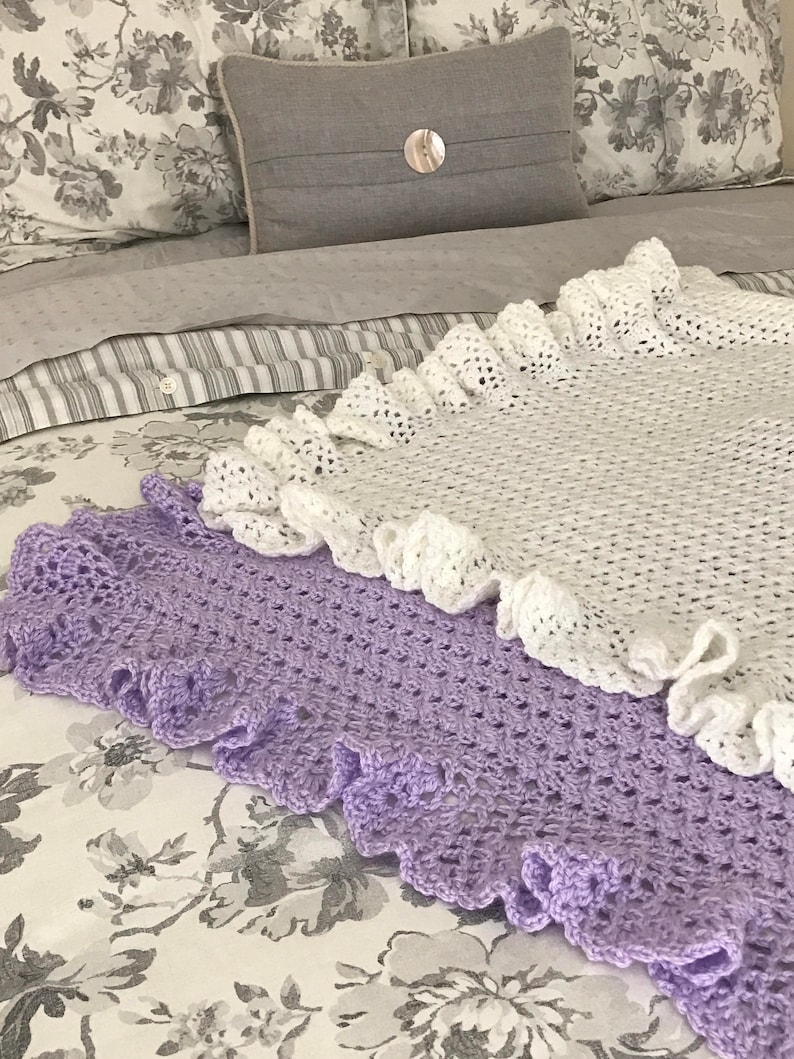 Crochet Baby Blanket Pattern Heirloom Lace Easy Crochet Patterns by Deborah O'Leary English Only image 5