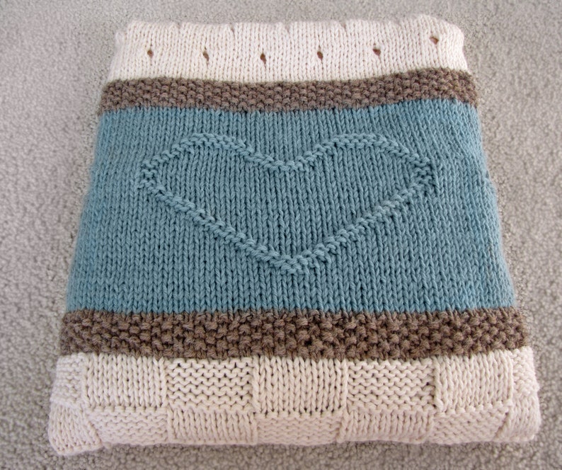 Baby Blanket Pattern Heart Baby Blanket Pattern Easy Etsy