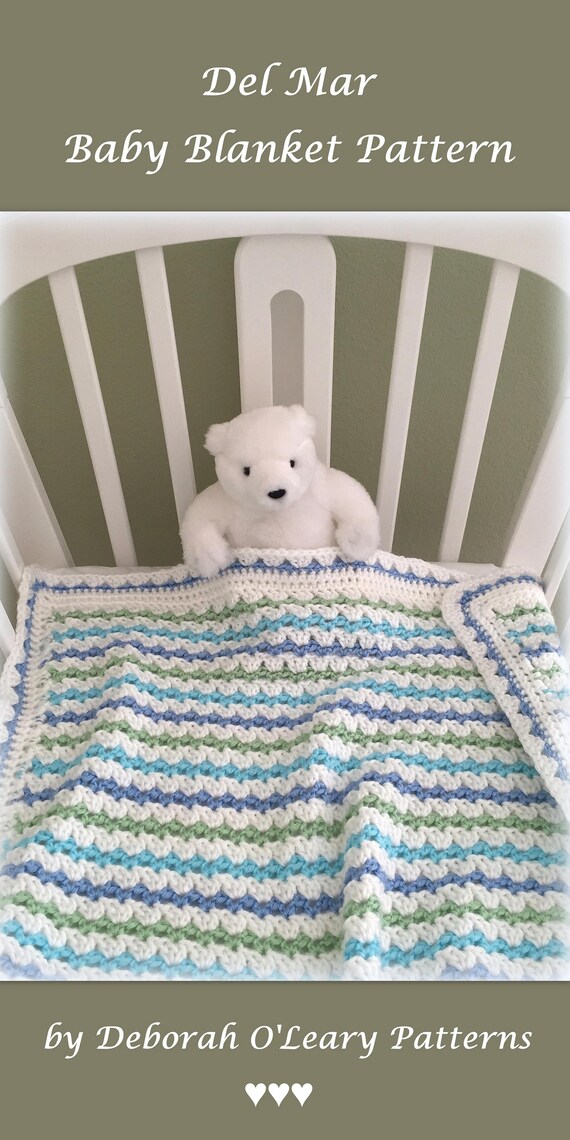 Crochet Baby Blanket Pattern -  Easy Crochet Patterns by Deborah O'Leary - English Only
