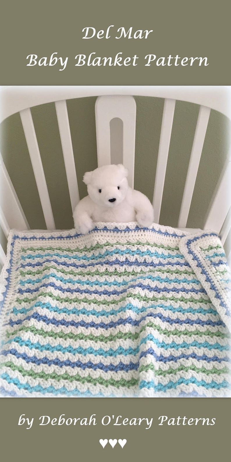 Crochet Baby Blanket Pattern Easy Crochet Patterns by Deborah O'Leary English Only image 1