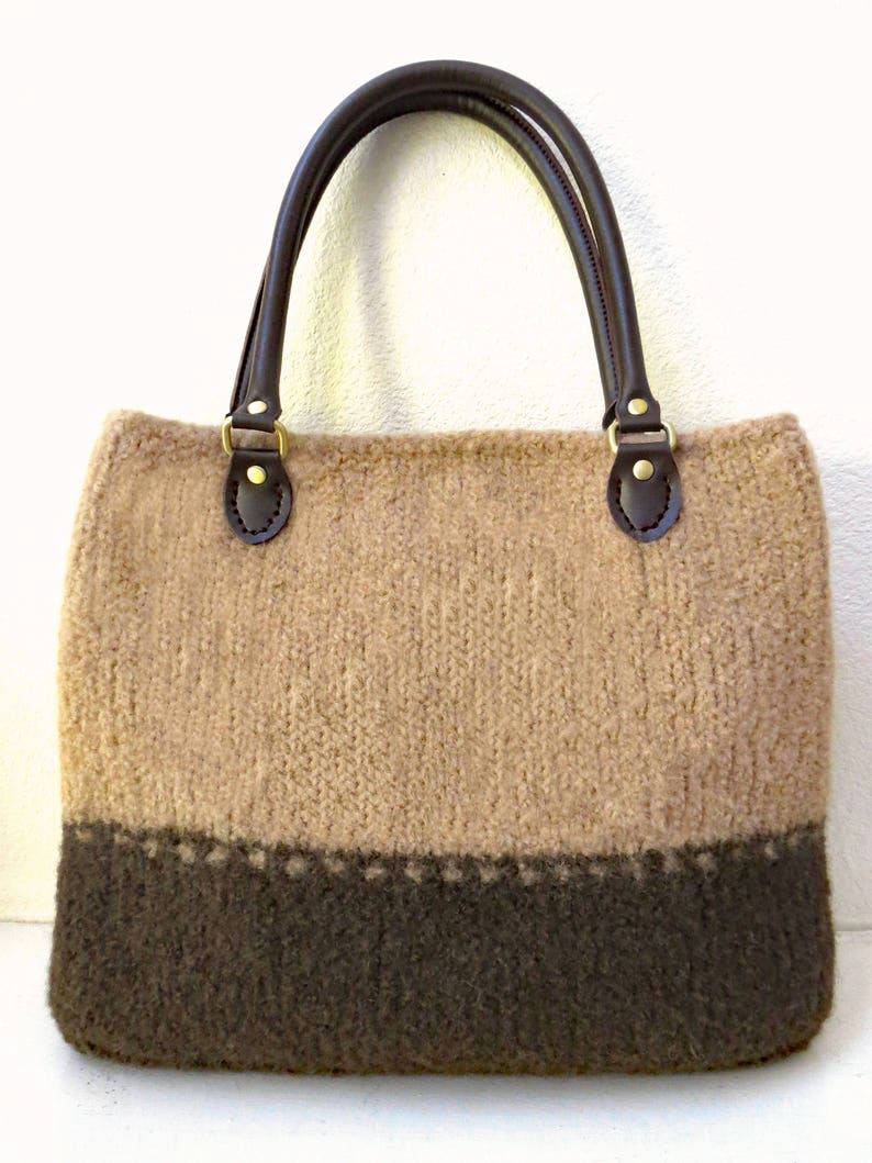 Knit Bag Pattern, Felted Purse Pattern, Knitting Pattern, Instant Download, PDF Knitting patterns by Deborah O'Leary English Only image 3