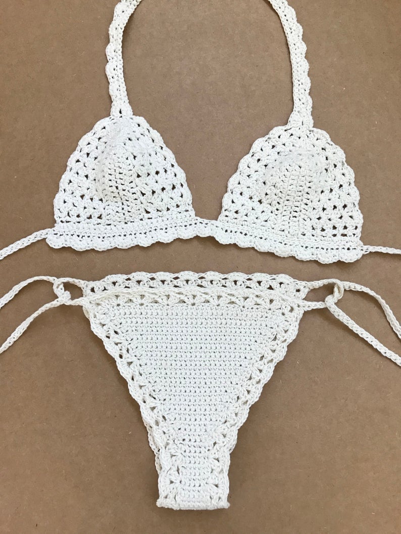 Crochet Bikini Pattern Crochet Lace Bralette Set Lingerie Brazilian Boho Festival wear CROCHET PATTERN Bra English Only image 3