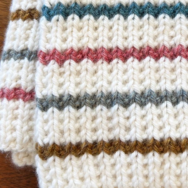 Knit Baby Blanket Pattern - Easy Pattern - Chunky Yarn - by Deborah O'Leary Patterns - - English Only