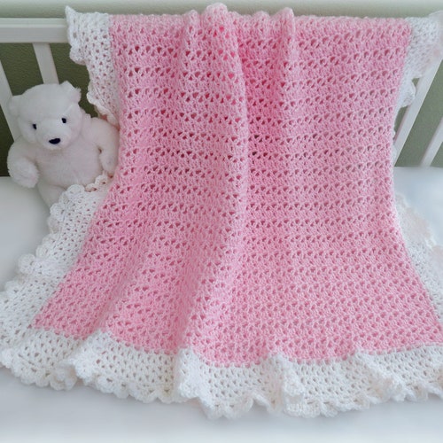 Crochet Baby Blanket Pattern Cherish Baby Blanket EASY - Etsy