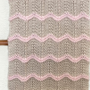 Knit Baby Blanket Pattern Cheyenne Blanket Easy Pattern by Deborah O'Leary Patterns English Only image 7