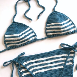 Crochet Bikini Pattern Brazilian Cut, Boho Crochet Bikini Easy Cheeky Bikini Pattern by Deborah O'Leary Patterns English Only image 3