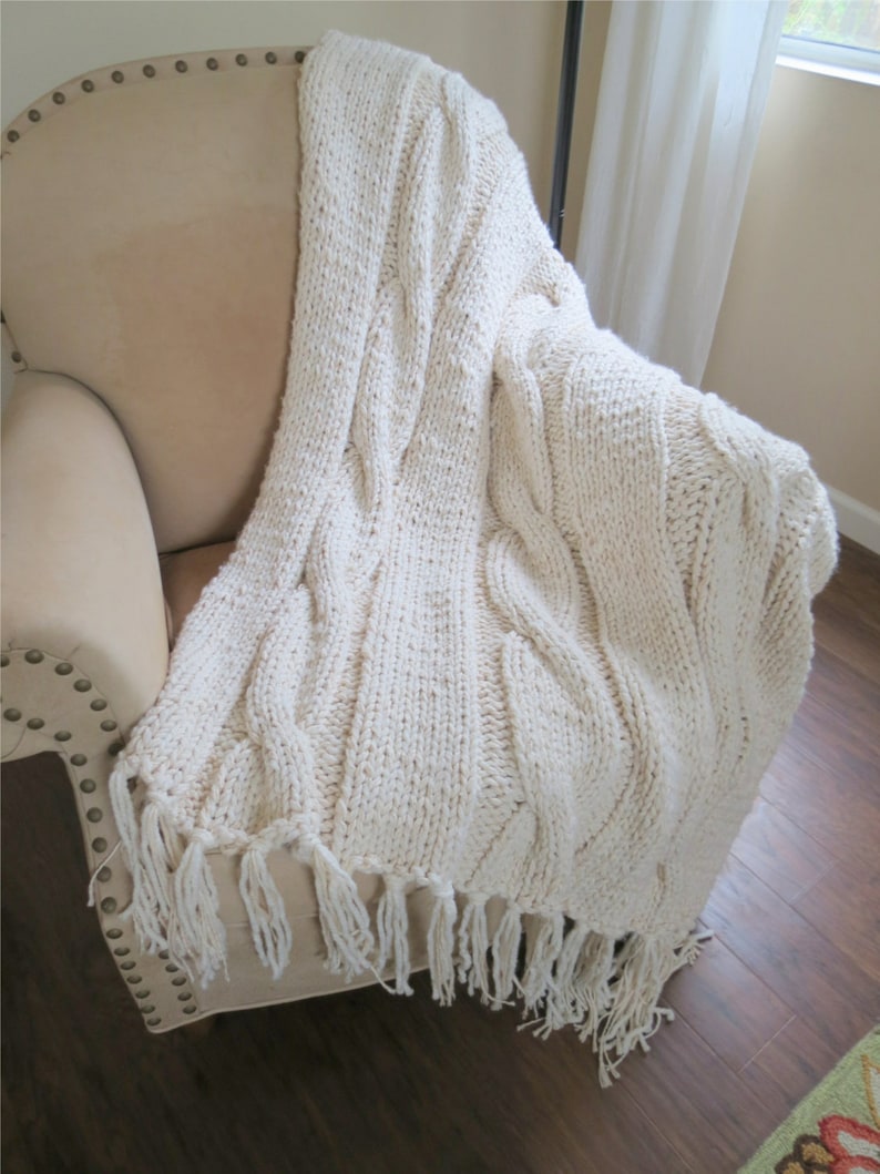 Knit Blanket Pattern Chunky Knit Blanket Patterns by Etsy