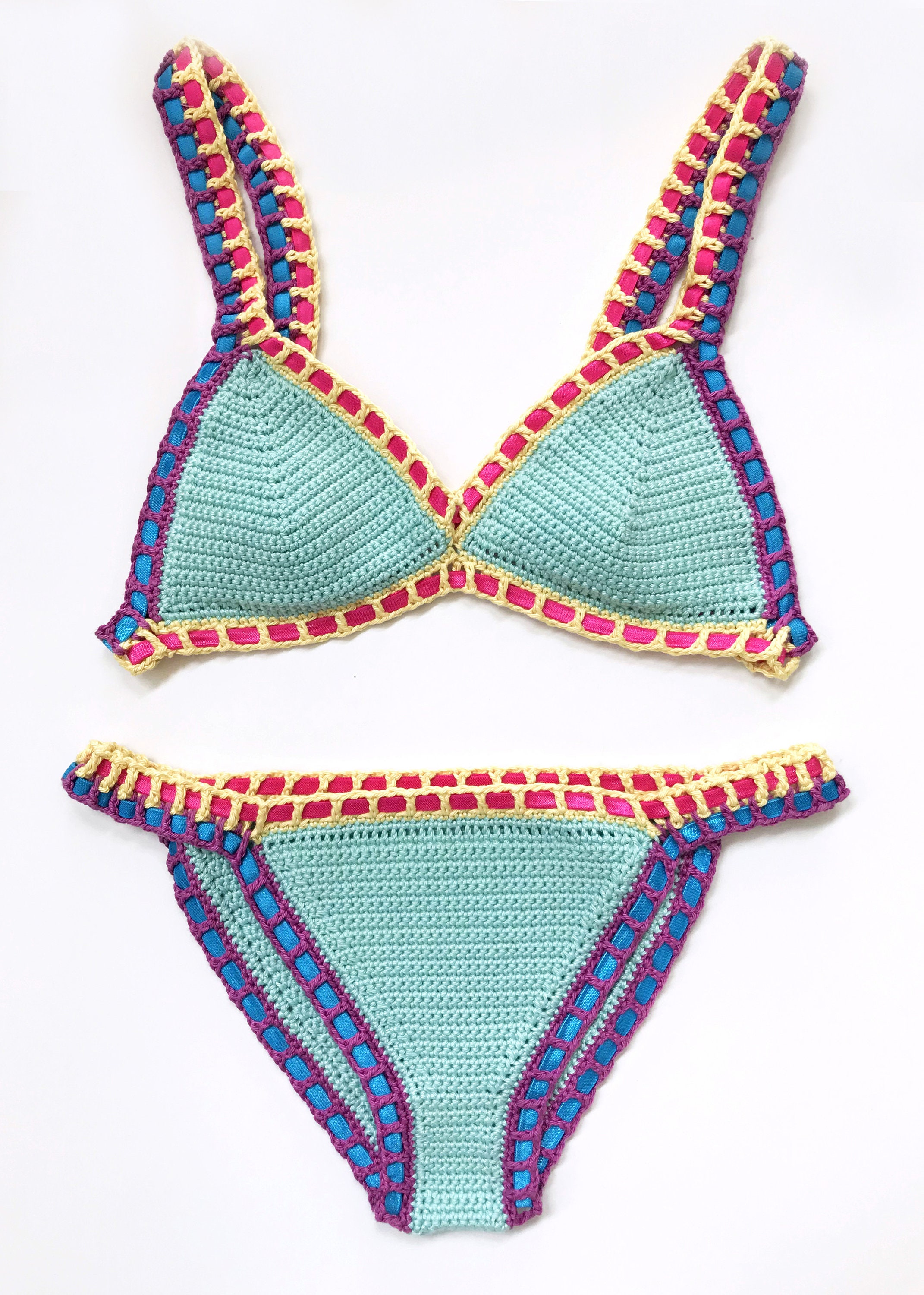Crochet Bikini Pattern Malibu Bikini Easy Crochet Pattern Etsy