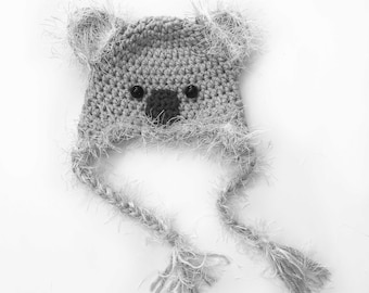 Crochet Koala Hat Pattern - Crochet Diaper Cover Pattern - Koala Bear - Crochet Patterns by Deborah O'Leary - English Only