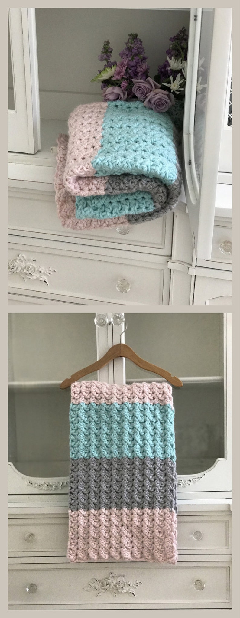 Crochet Baby Blanket Pattern Super Bulky Yarn Easy Pattern Etsy