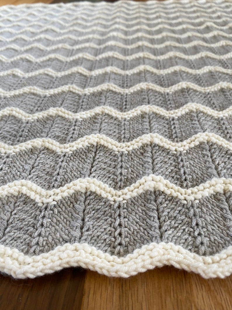 Knit Baby Blanket Pattern Cheyenne Blanket Easy Pattern by Deborah O'Leary Patterns English Only image 7