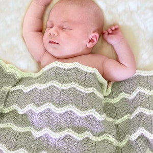 Knit Baby Blanket Pattern Cheyenne Blanket Easy Pattern by Deborah O'Leary Patterns English Only image 8
