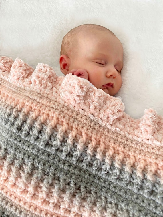 Crochet Baby Blanket Pattern Chunky Crochet Blanket Easy Crochet Pattern by  Deborah O'leary Patterns English Only 