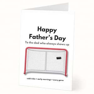 Hockey Father’s Day Card Printable, Hockey Dad Card from Player, 5x7 Folded Father’s Day Card, Instant Download Hockey Card
