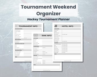 Hockey Tournament Planner | Weekend Organizer (Digital Download)