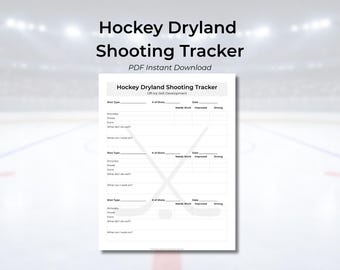 Youth Hockey Shooting Tracker | Accuracy Power and Form | Off Ice Hockey Training Printable