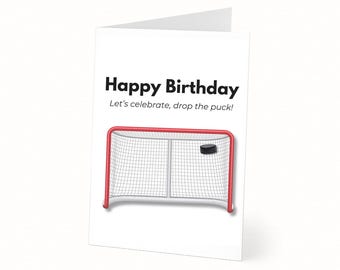 Hockey Birthday Card Printable | Instant Download