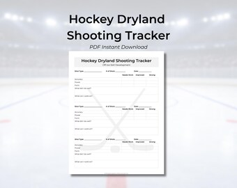 Youth Hockey Dryland Agility & Speed Tracker | Off Ice Training Log | Hockey Conditioning Printable