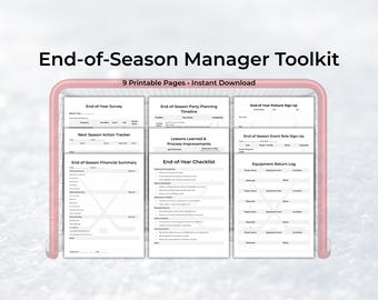 Hockey Team Manager End-of-Season Toolkit (Digital Download)