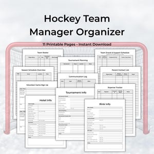 Organisator hockeyteammanager afdrukbaar | Teamindeling, programma, vrijwilligers en toernooiplanning