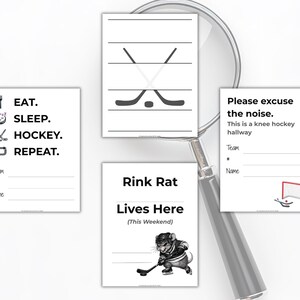 Youth Hockey Tournament Hotel Door Sign Bundle, Printable Travel Decor (PDF) image 2