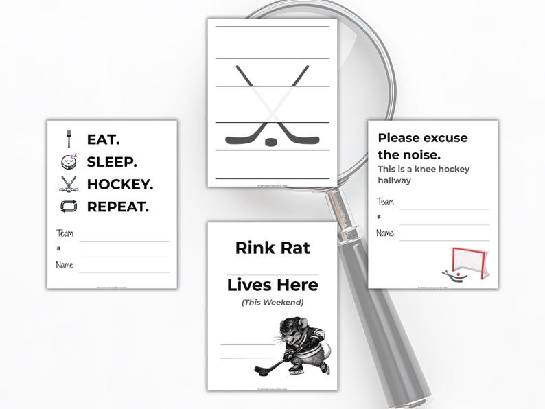 Youth Hockey Tournament Hotel Door Sign Bundle, Printable Travel Decor (PDF) image 2