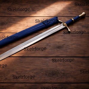 Handgesmeed middeleeuws langzwaard met schede | Decoratief ridderzwaard | Verzamelobject fantasie- en cosplay-display