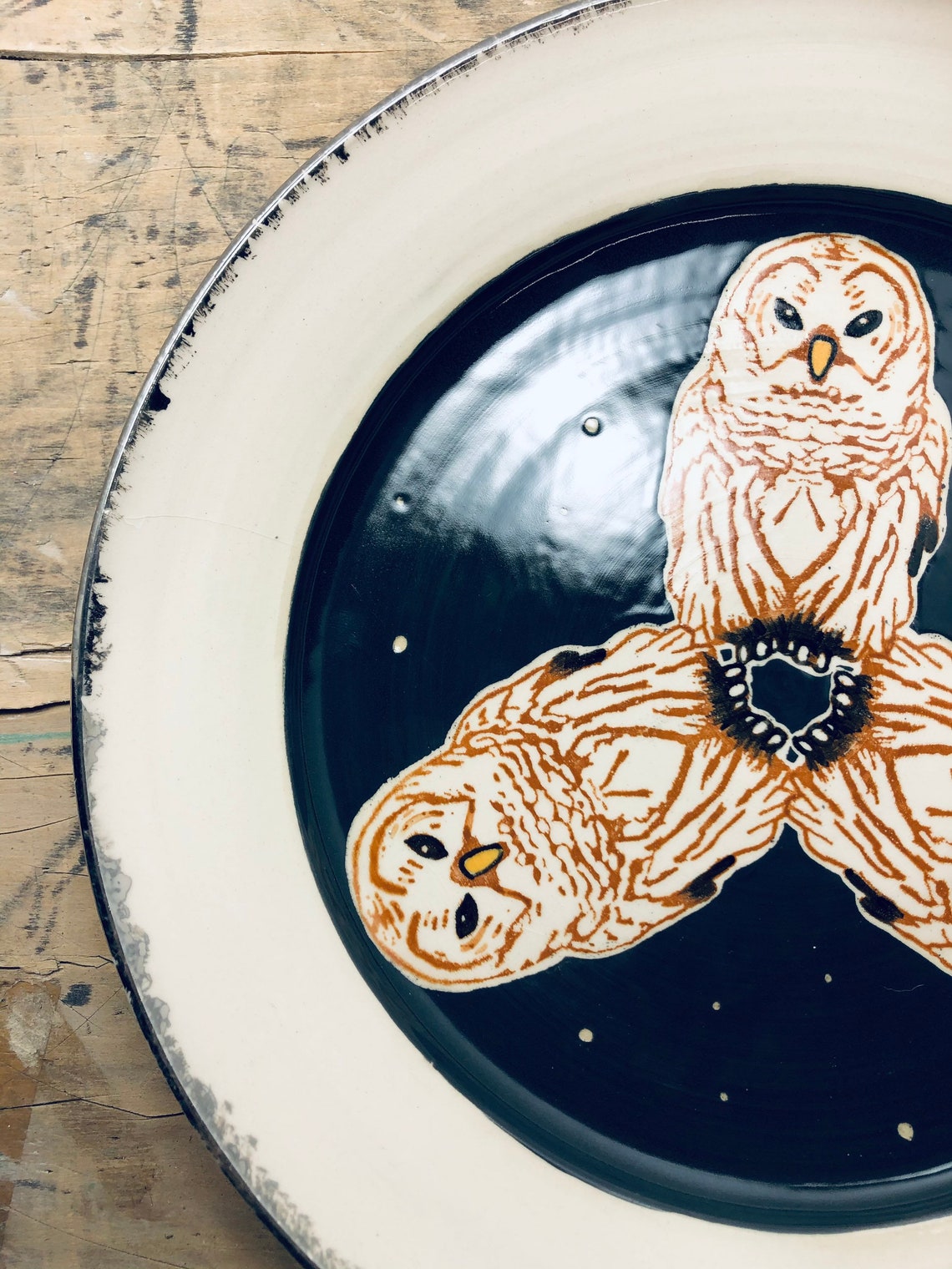 Porcelain 10 Decorative Owl Bowl Etsy