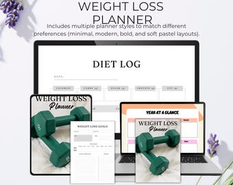 Weight Loss Planner (Digital Download)