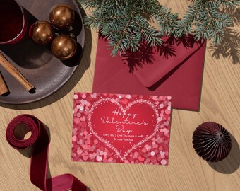 Romantic Valentine's Day Card, Personalized Love Notes