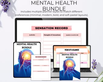Mental Health Planner Bundle (Digital Download)