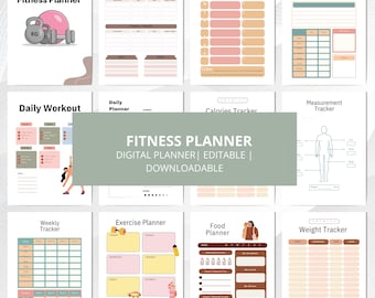 Minimalist Fitness Planner, Workout, Diet, and Goal Tracker