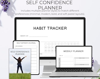 Self Confidence Planner: Habit & Weekly Tracker (Digital Download)