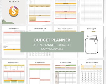 Budget Planner, Money Organizer, Expense Tracker (Digital Download)