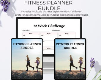 Fitness Planner Bundle: 12 Week Challenge (Digital Download)