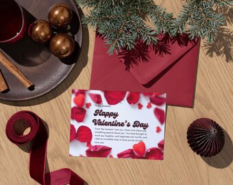 Romantic Valentine's Day Card, Personalized Love Notes