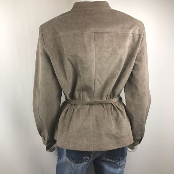 I. Magnin Stanley Sherman Ultra Suede Coat Jacket… - image 3