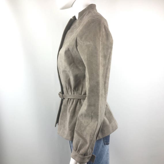 I. Magnin Stanley Sherman Ultra Suede Coat Jacket… - image 2